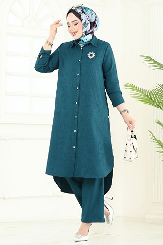 moda selvim طقم بترولي 23014UKB139 - Thumbnail