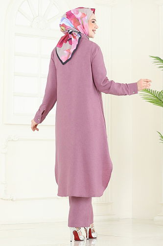 moda selvim طقم وردي 23014UKB139 - Thumbnail