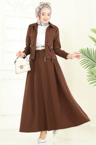 moda selvim Combined 23015UKB139 Brown - Thumbnail
