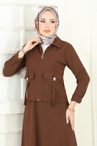 moda selvim Combined 23015UKB139 Brown - Thumbnail