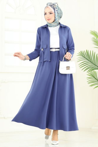 moda selvim Combined 23015UKB139 Indigo - Thumbnail