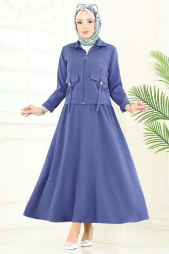 moda selvim Combined 23015UKB139 Indigo - Thumbnail