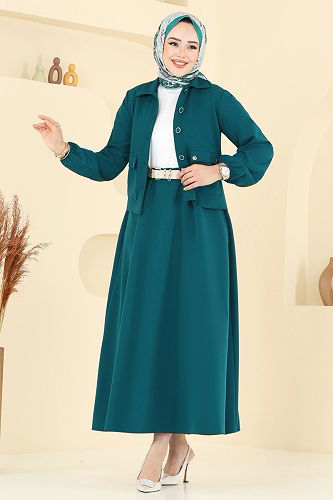 moda selvim طقم بترولي 23016UKB139 - Thumbnail