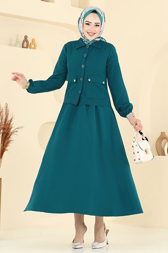 moda selvim طقم بترولي 23016UKB139 - Thumbnail