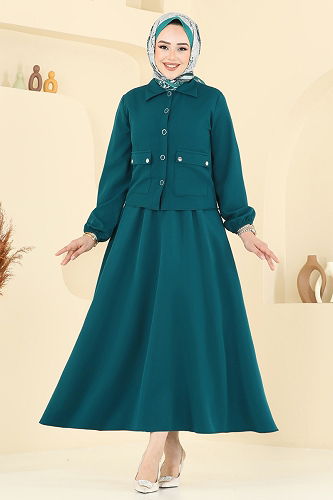 moda selvim طقم بترولي 23016UKB139 - Thumbnail