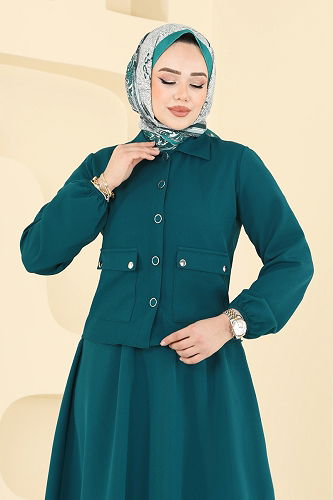 moda selvim طقم بترولي 23016UKB139 - Thumbnail