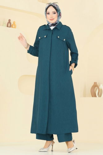moda selvim طقم بترولي 23017UKB139 - Thumbnail