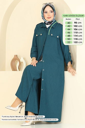 moda selvim طقم بترولي 23017UKB139 - Thumbnail