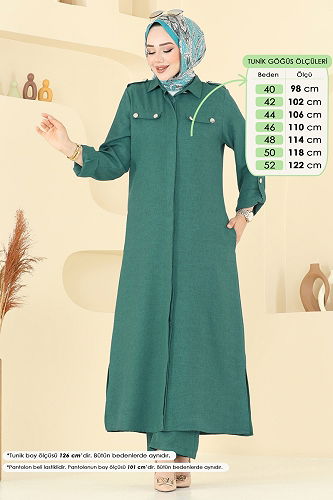 moda selvim Combined 23017UKB139 Emerald - Thumbnail