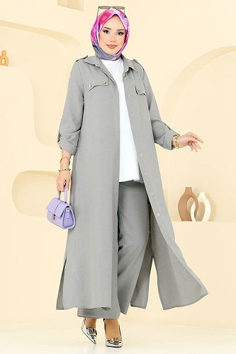 moda selvim Combined 23017UKB139 Gray - Thumbnail