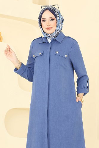 moda selvim طقم ازرق 23017UKB139 - Thumbnail