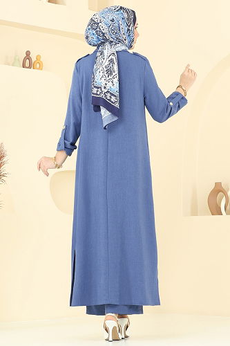 moda selvim طقم ازرق 23017UKB139 - Thumbnail