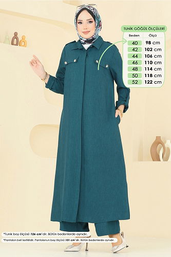 moda selvim طقم بترولي 23017UKB139 - Thumbnail