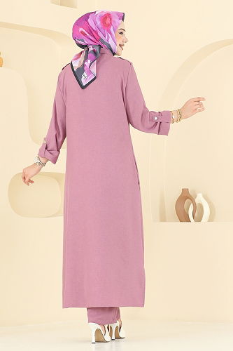 moda selvim طقم وردي 23017UKB139 - Thumbnail