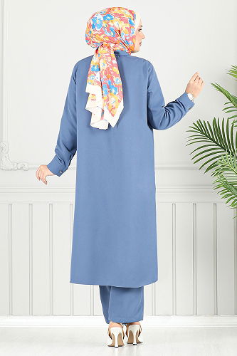 moda selvim طقم ازرق 23019UKB929-M - Thumbnail