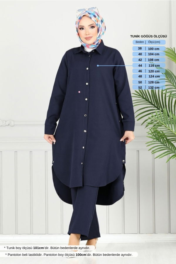 Modaselvim NET 20%+20% DISCOUNT IN THE CARD Combined 23019UKB929-M Navy Blue