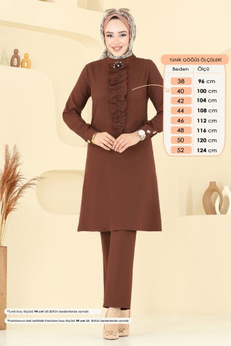 moda selvim Combined 23020UKB139 Brown - Thumbnail