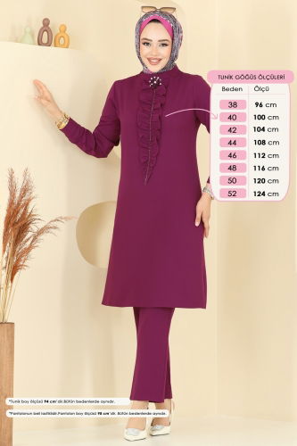 moda selvim Combined 23020UKB139 Damson - Thumbnail