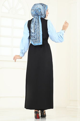 moda selvim طقم أسود 23022UKB139 - Thumbnail