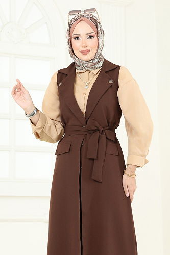 moda selvim Combined 23022UKB139 Brown - Thumbnail