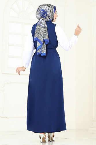 moda selvim طقم كحلي 23022UKB139 - Thumbnail