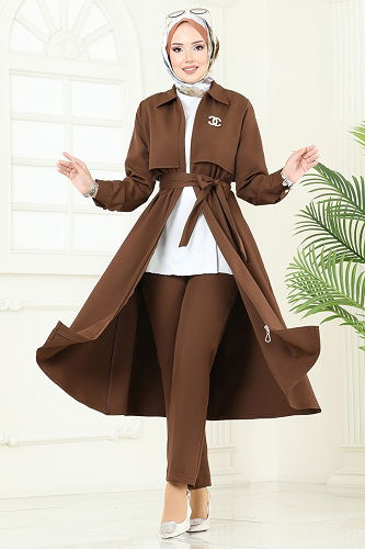 moda selvim Combined 23023UKB139 Brown - Thumbnail