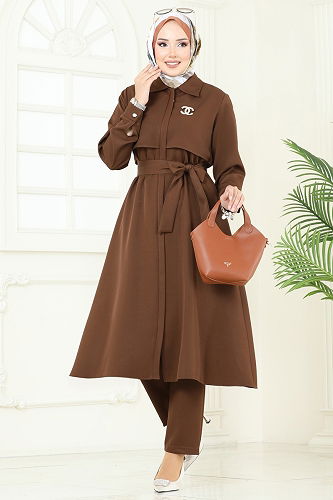 moda selvim Combined 23023UKB139 Brown - Thumbnail