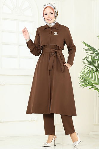 moda selvim Combined 23023UKB139 Brown - Thumbnail