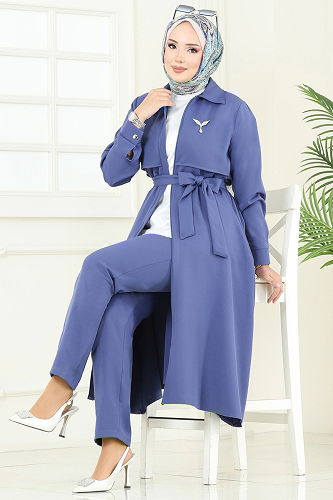 moda selvim Combined 23023UKB139 Indigo - Thumbnail