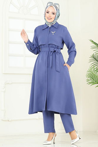 moda selvim Combined 23023UKB139 Indigo - Thumbnail