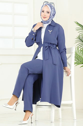 moda selvim Combined 23023UKB139 Indigo - Thumbnail