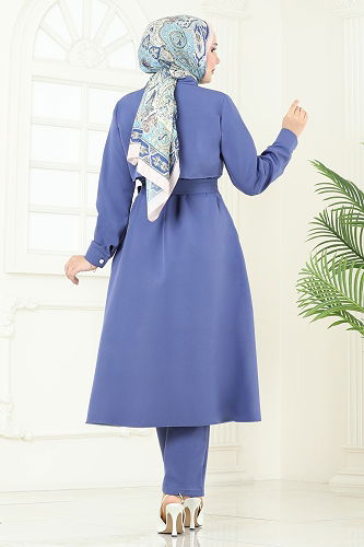 moda selvim طقم ازرق 23023UKB139 - Thumbnail