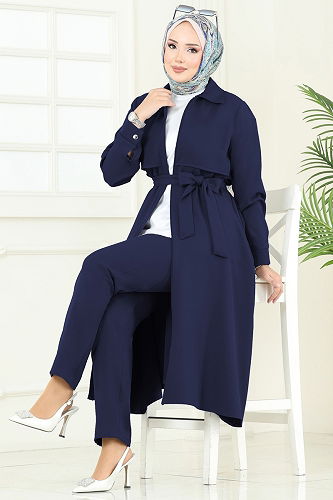 moda selvim Combined 23023UKB139 Light Navy Blue - Thumbnail