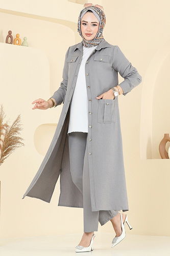 moda selvim Combined 23026UKB139 Gray - Thumbnail