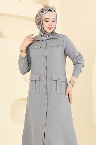 moda selvim طقم رمادي 23026UKB139 - Thumbnail