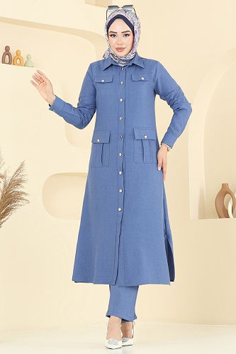 moda selvim Combined 23026UKB139 Light Indigo - Thumbnail