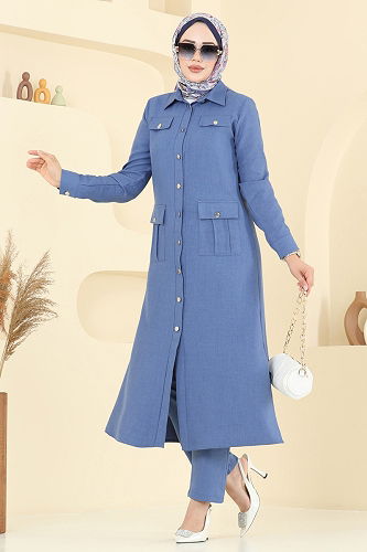 moda selvim Combined 23026UKB139 Light Indigo - Thumbnail