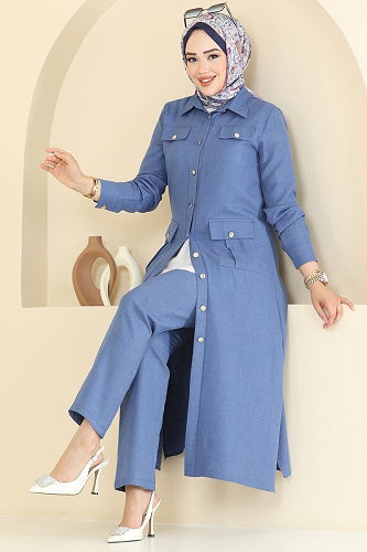 moda selvim Combined 23026UKB139 Light Indigo - Thumbnail