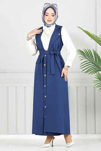 moda selvim طقم كحلي 23100UKB929-M - Thumbnail