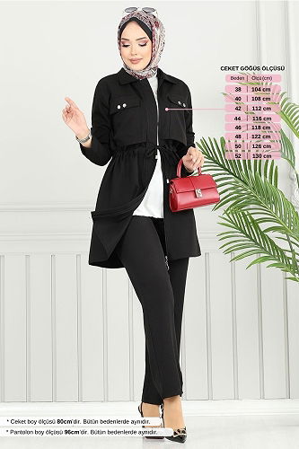 moda selvim Combined 23101UKB929-M Black - Thumbnail