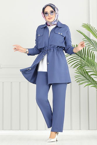 moda selvim Combined 23101UKB929-M Indigo - Thumbnail