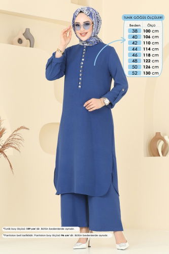 moda selvim طقم ازرق 2328MP806 - Thumbnail