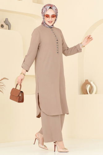 moda selvim طقم بيج 2328MP806 - Thumbnail