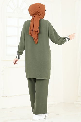 moda selvim طقم اخضر عفني 2358MP806 - Thumbnail