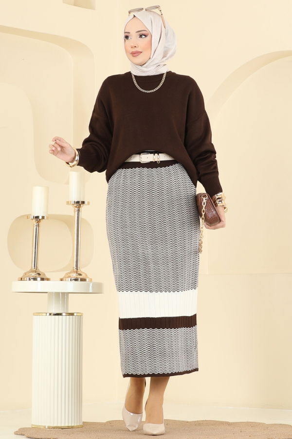 Modaselvim الاطقم طقم بني 2360KLB1050