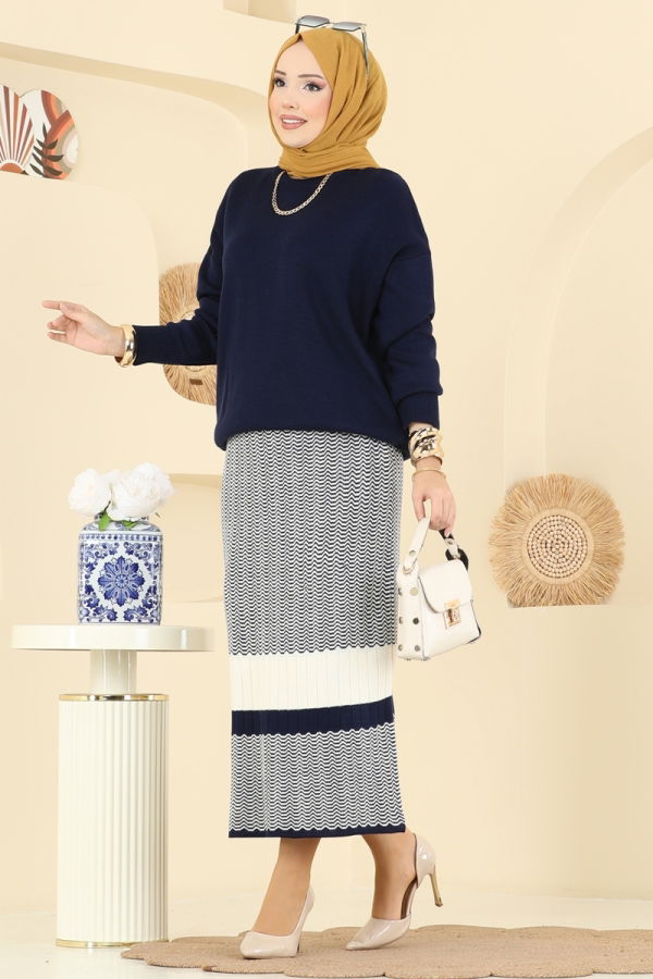 Modaselvim الاطقم طقم كحلي 2360KLB1050