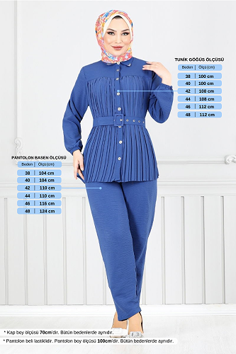 moda selvim طقم ازرق 237ASN936-M - Thumbnail