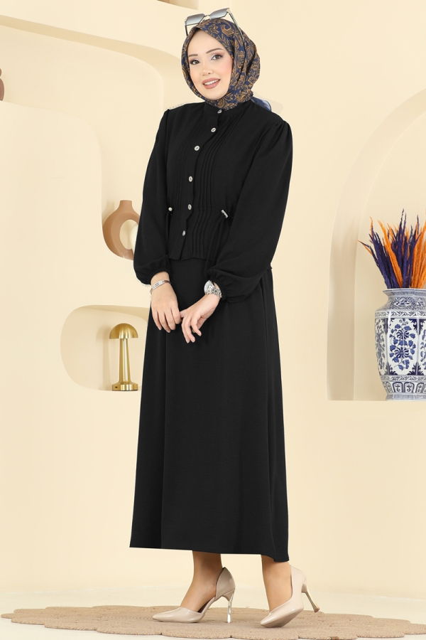 Modaselvim Hijab Combinations Combined 239ASN888 Black