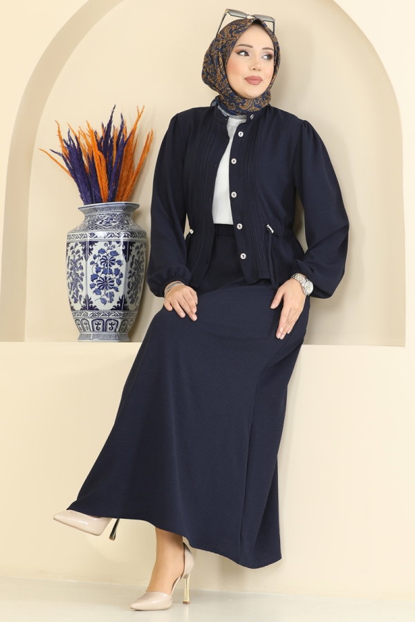 Modaselvim Hijab Combinations Combined 239ASN888 Navy Blue