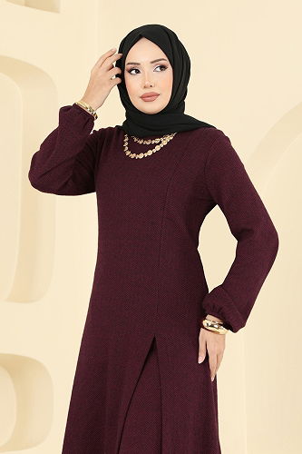 moda selvim Combined 24003UKBK1160 Burgundy - Thumbnail